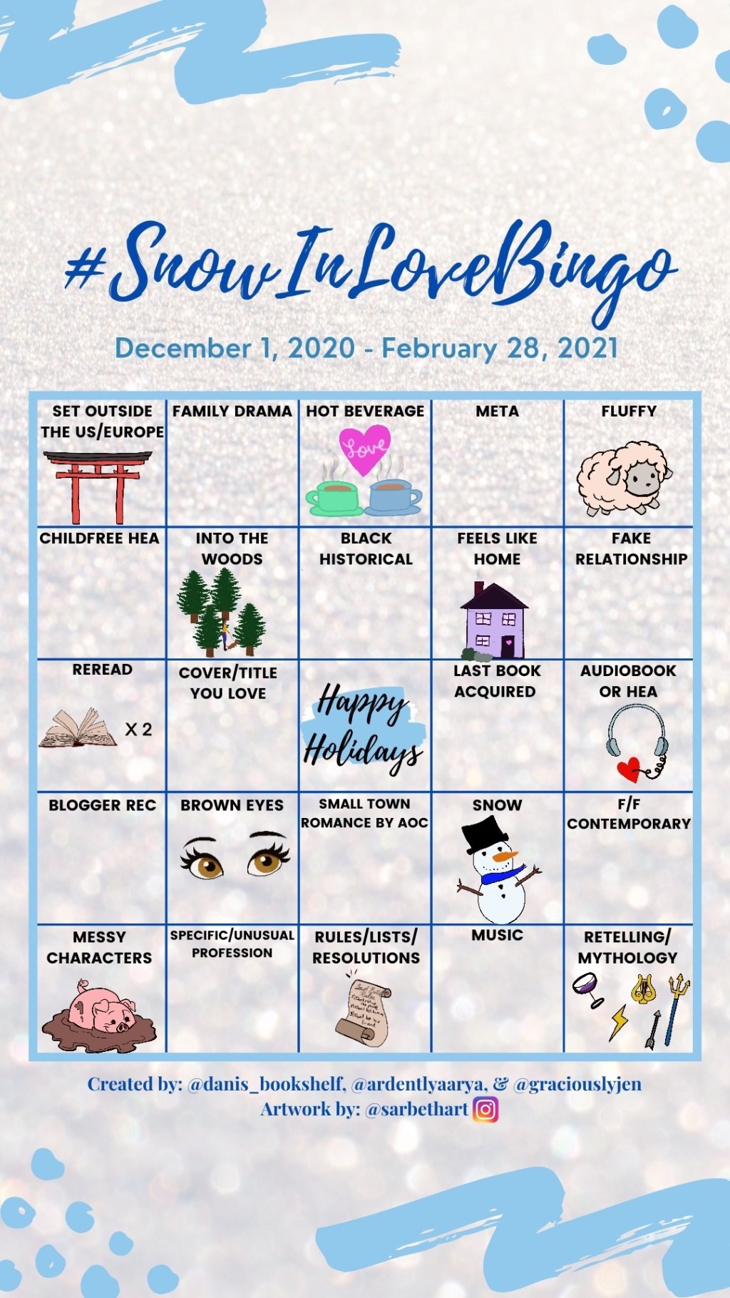 #SnowInLoveBingo Wrap Up, Round Two