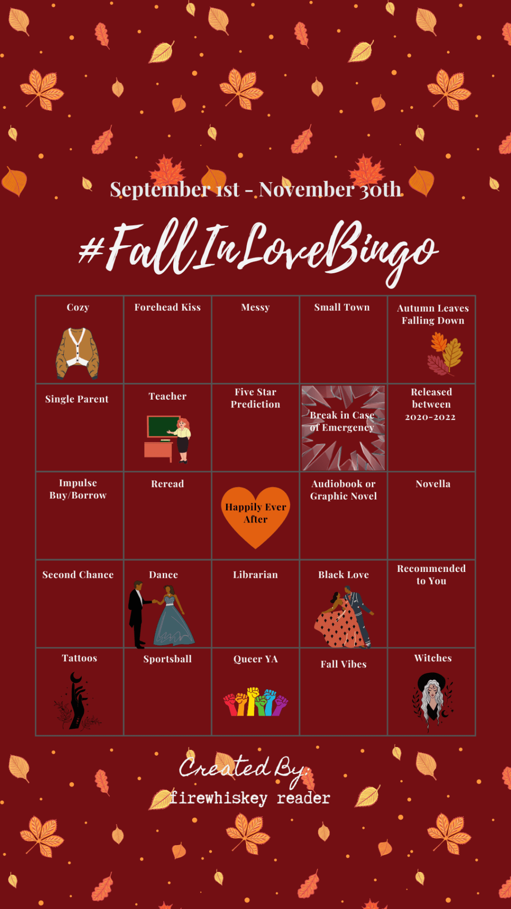 #FallInLoveBingo Announcement and&nbsp;TBR
